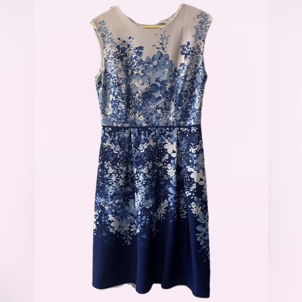 Blue Floral Sleeveless Dress (Studio One)